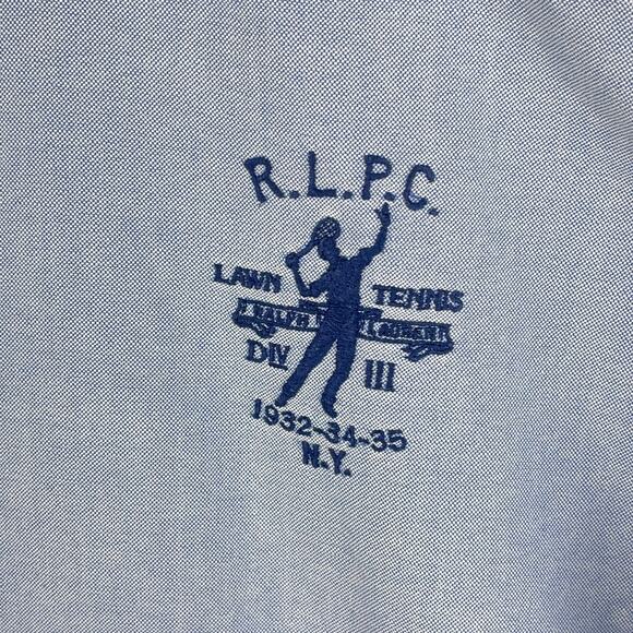 Ralph Lauren RLPC Lawn Tennis Long Sleeve Button Down Mens Large Blue - Picture 8 of 8
